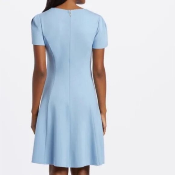 Powder Blue Ponte A-Line Dress Size L NWT - Picture 2 of 8
